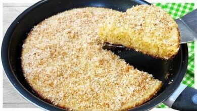 Bolo de Coco feito na Frigideira - Sobremesa Saudável