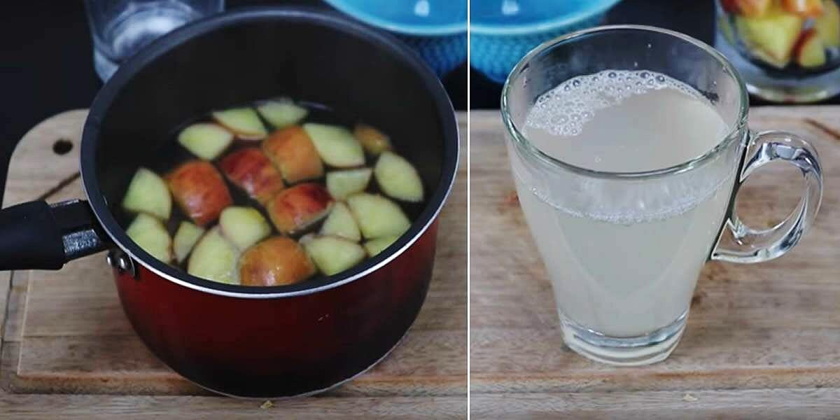 chá de maçã com alho