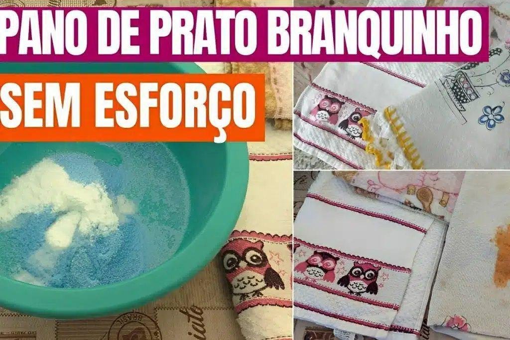 Misturinha caseira para lavar e desencardir panos de prato com apenas 4 ingredientes