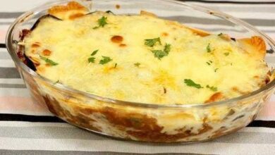 Lasanha de Berinjela no Molho A Bolonhesa