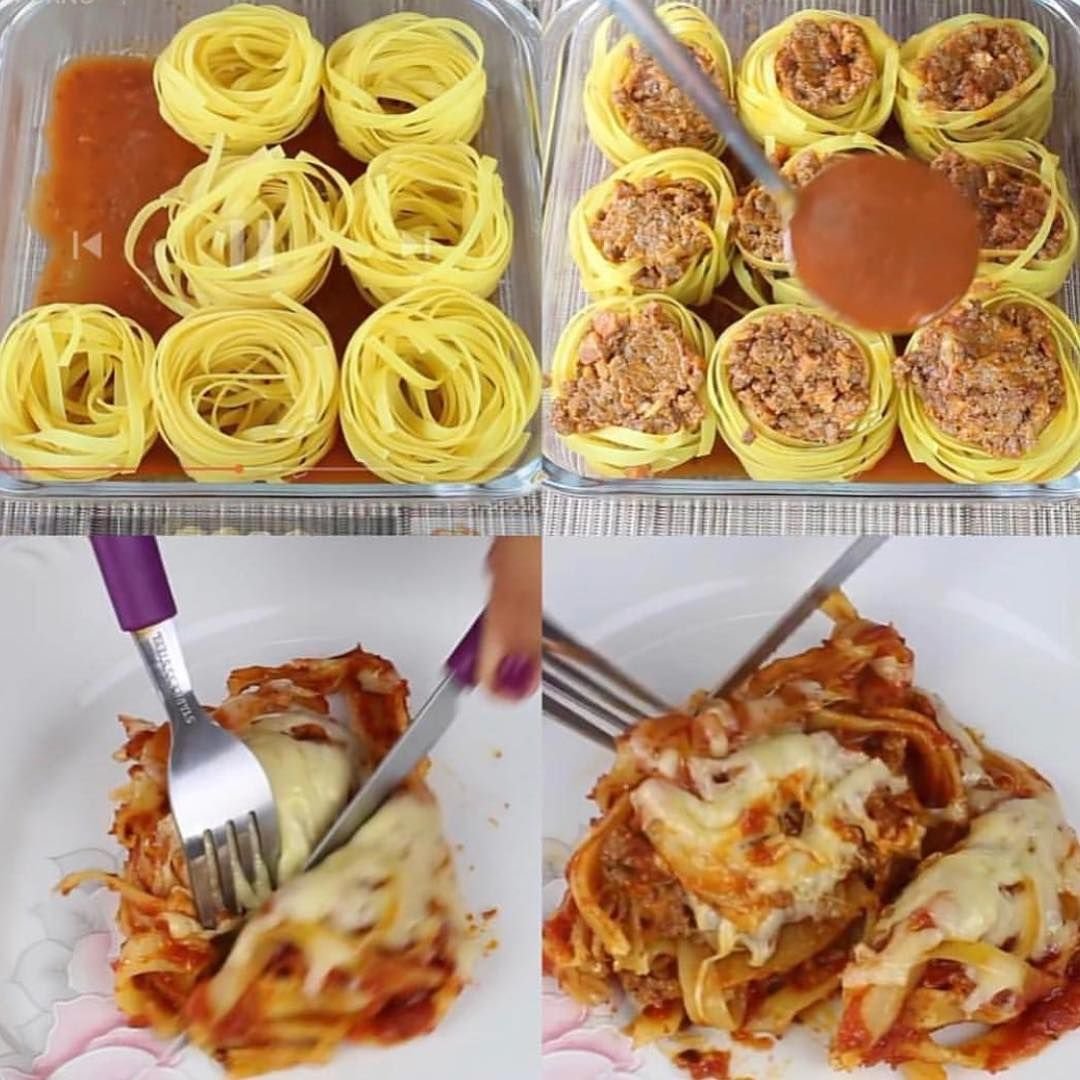 macarrão ninho recheado ao forno