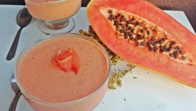 Mousse de mamão com apenas 3 ingredientes