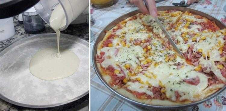 Pizza de Liquidificador fácil