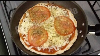 Pizza de frigideira fácil e simples