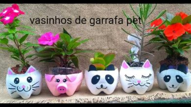 Vasinhos Decorados de Garrafa Pet