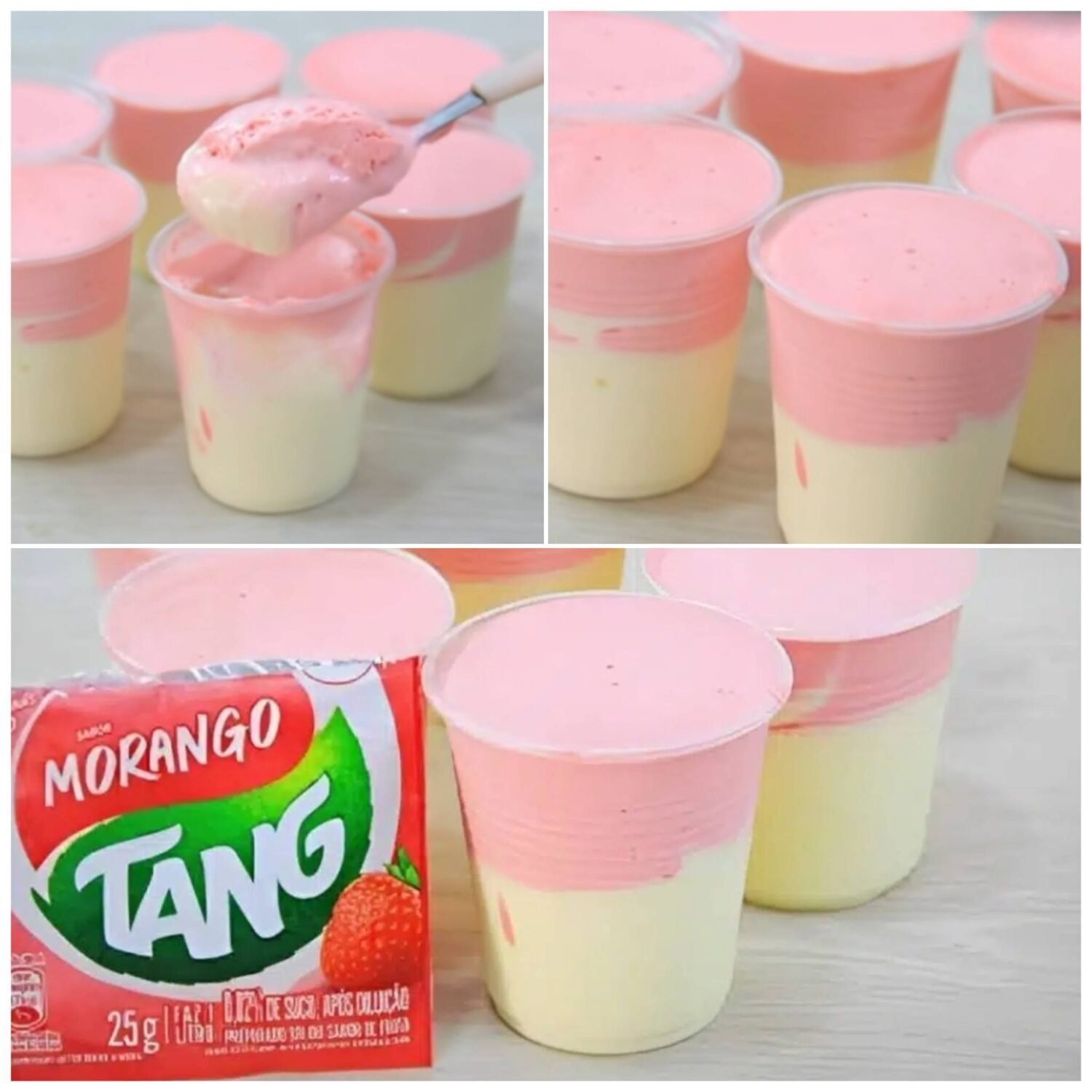 misturei suco tang e mais 1 ingrediente e fiz uma sobremesa com 2 ingredientes de dar água na boca