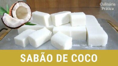 Sabão de coco caseiro sem soda e óleo