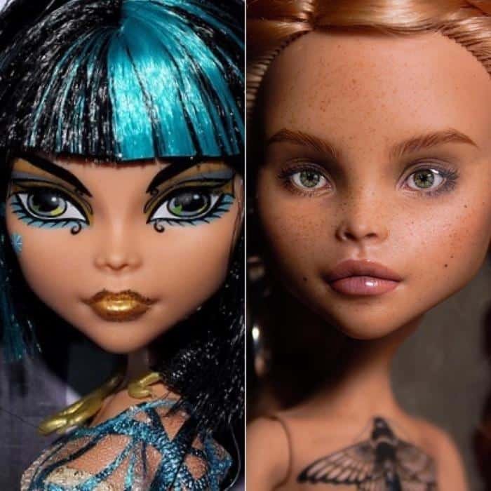 1596918526 726 Artista retira a maquiagem de bonecas e as recria com