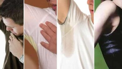 Manchas de suor nas roupas