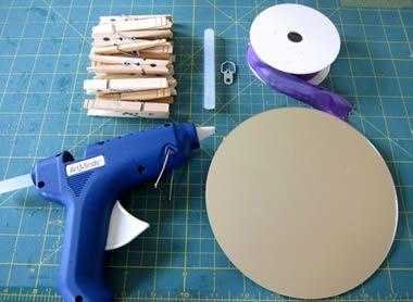 Como decorar a casa com espelho decorado - Materiais espelho com pregador de roupa