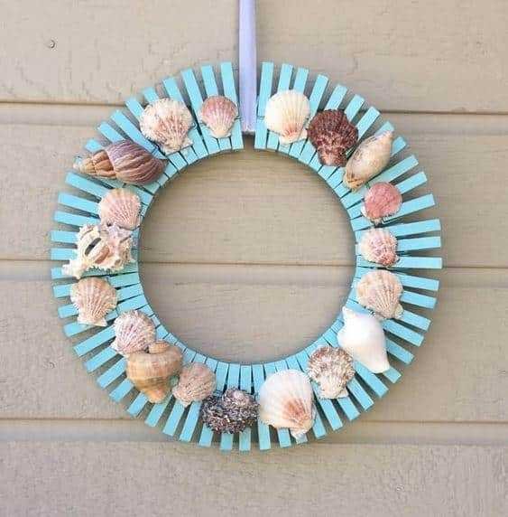 linda guirlanda de madeira