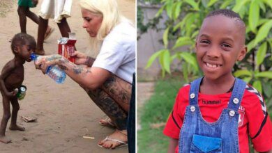 Menino desnutrido da Nigéria é adotado em 2016, hoje tem vida cheia de amor