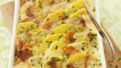 Batata Gratinada com Creme de Cebola