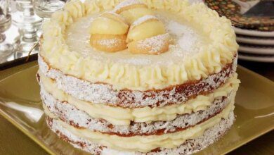 Bolo sonho recheado com creme