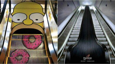 16 publicidades icônicas feitas em escadas rolantes