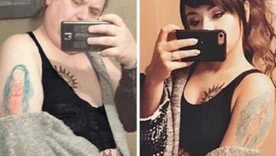 Pais recriam selfies da filha e fazem sucesso na net