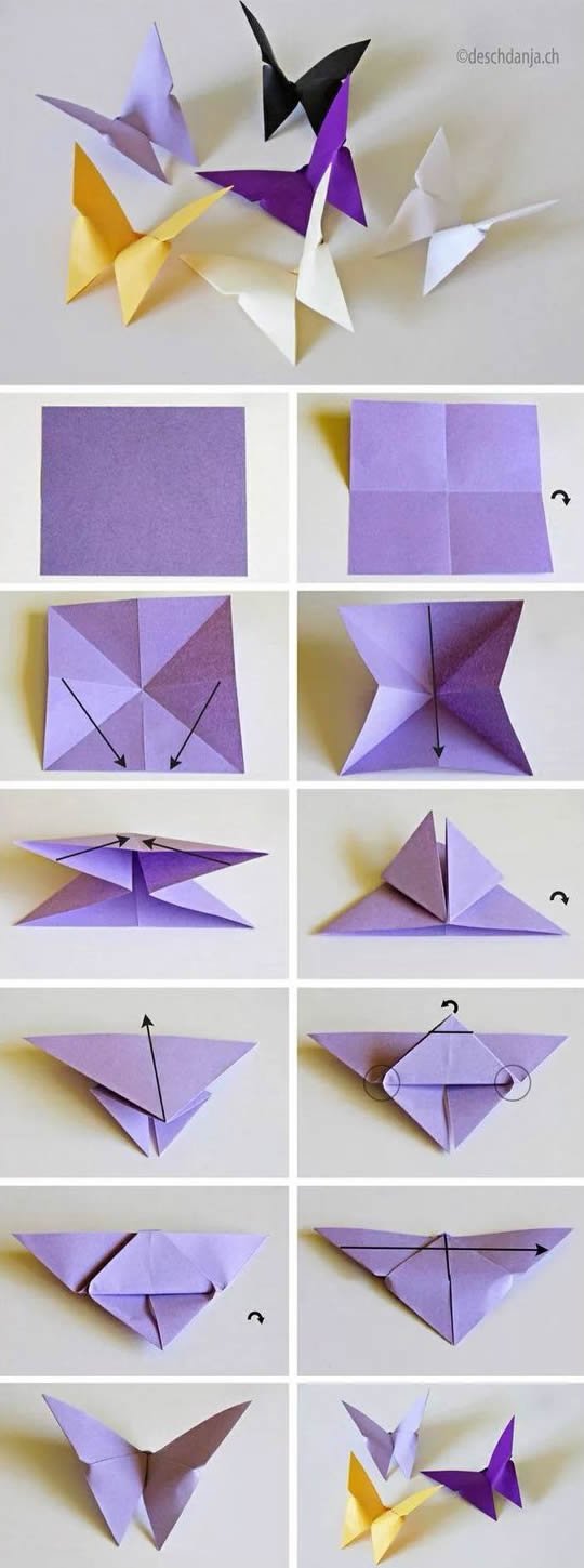 Como fazer Borboletas de Origami
