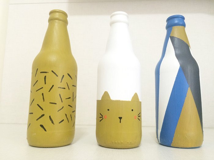garrafa de vidro com gatinho garrafa de vidro com gatinho