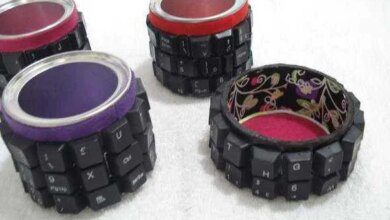 Artesanato com peças de computador