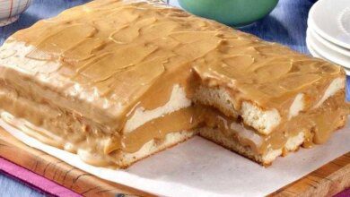 Bolo gelado de doce de leite