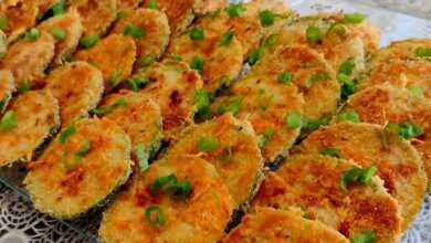 Abobrinha crocante assada no forno