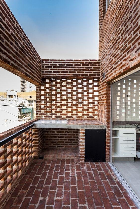 Ideias de Muros feitos com tijolinho