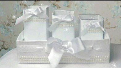 BANDEJA DE PÉROLAS COM CAIXA DE SAPATO