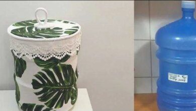 Cesto Organizador Usando Galão de Água