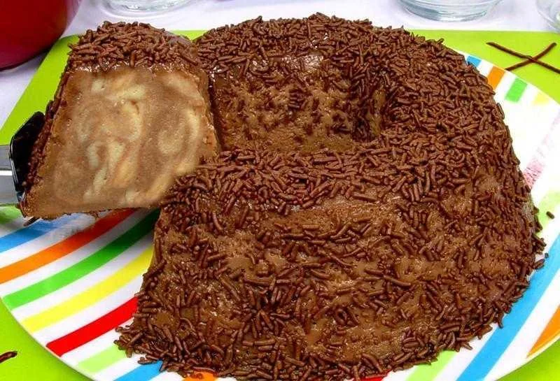 Como fazer Brigadeirão Mármore fs