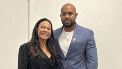 Dona Ruth, mãe de Marília Mendonça, e o marido, Deyvid Fabrício — Foto: Reprodução