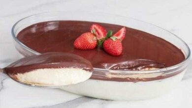 Sobremesa de Ninho e Chocolate Meio Amargo