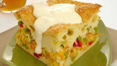 Torta de legumes com requeijão maravilhosa