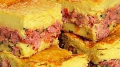 Torta de linguiça com mandioquinha deliciosa