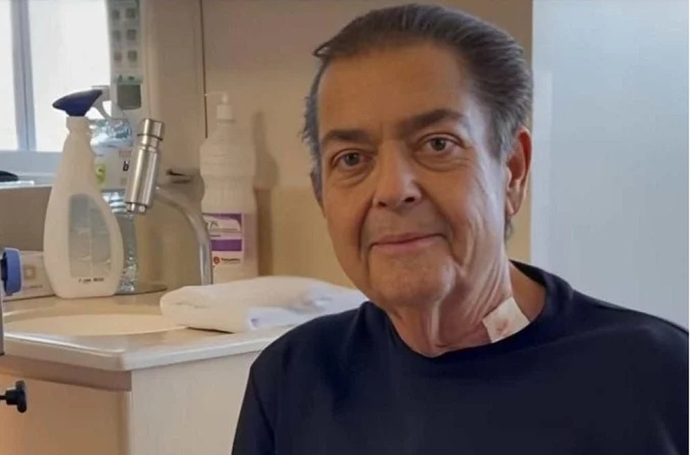 O apresentador Fausto Silva, o Faustão, em uma de suas internações em São Paulo para transplante de órgãos. — Foto: Reprodução/Instagram